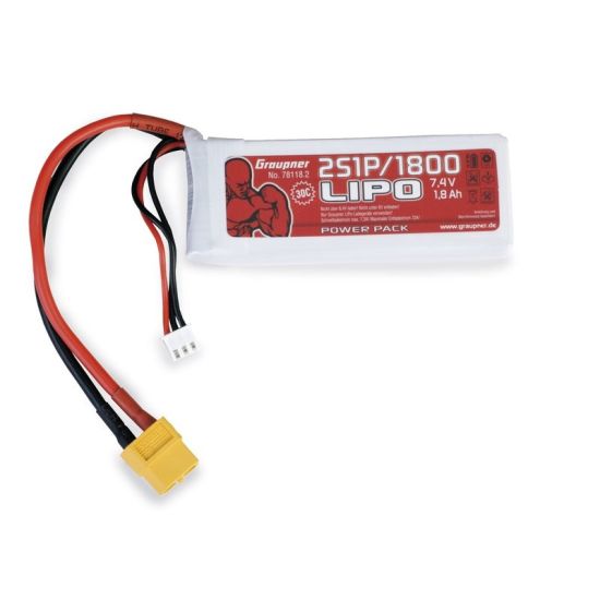 Batterie Power Pack LiPo 2S/1200 7,4 V 70C XT60