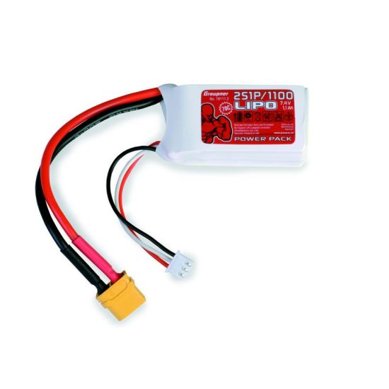 Batterie Power Pack LiPo 2/1100 7,4 V 70C XT60 Graupner