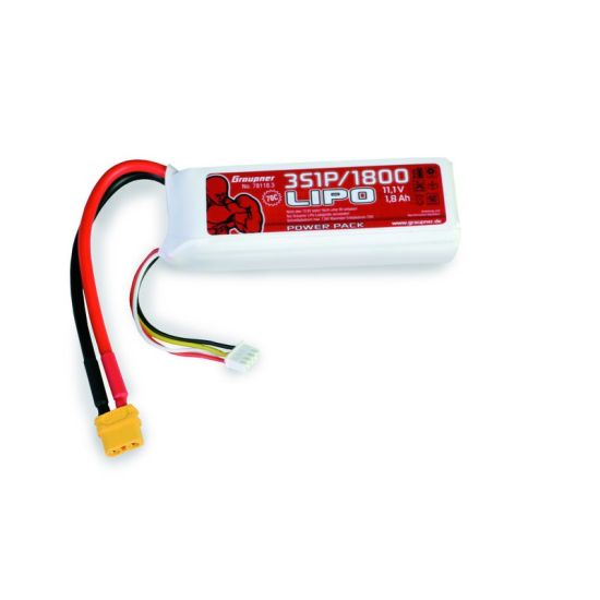 Batterie Power Pack LiPo 3S/1800 11,1 V 70C XT60 Graupner