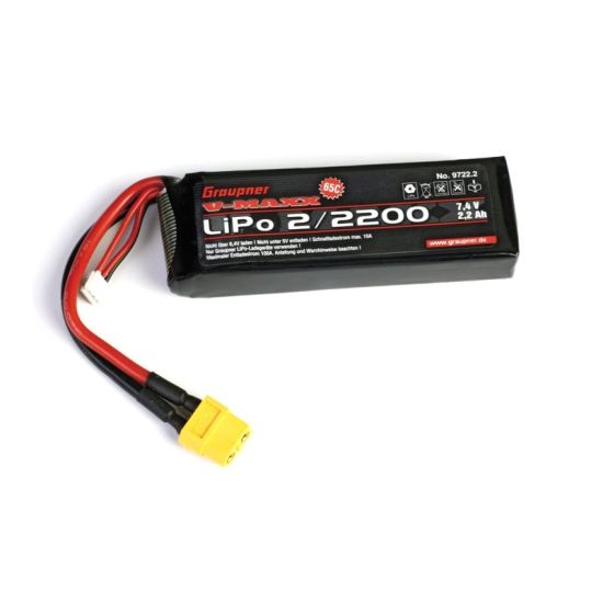 Batterie Lipo V-MAXX 45C 2S/2200mAh G3,5 Graupner