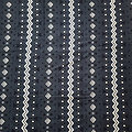 Coupon de tissu - Wax 100% coton - Graphiques - Gris / Noir / Blanc