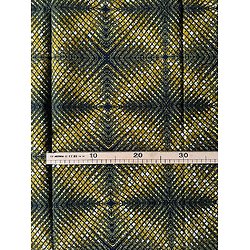 Tissu - Wax 100% coton - Graphiques - Jaune / Vert / Noir