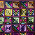 Coupon de tissu - Wax 100% coton - Ar-en-ciel de couleurs - Multi-couleurs