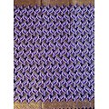 Coupon de tissu - Wax 100% coton - Graphiques - Violet / Mauve / Doré