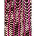 Coupon de tissu - Wax 100% coton - Graphiques - Rose / Bordeaux / Doré