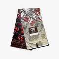 Coupon de tissu - Wax 100% coton - Confiance - Noir / Rouge / Doré