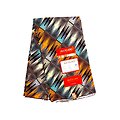 Coupon de tissu - Wax 100% coton - Graphiques - Orange / Bleu / Jaune