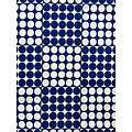 Coupon de tissu - Wax 100% coton - Pois - Bleu / Blanc