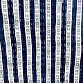 Coupon de tissu - Wax 100% coton - Grand-Pin - Bleu / Blanc