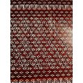 Coupon de tissu - Wax 100% coton - Samanza - Marron / Rouge / Doré