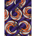 Tissu - Wax 100% coton - Zraluo - Orange / Violet / Noir