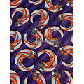 Tissu - Wax 100% coton - Zraluo - Orange / Violet / Noir