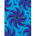 Tissu - Wax 100% coton - Niazaroko - Violet / Bleu / Noir