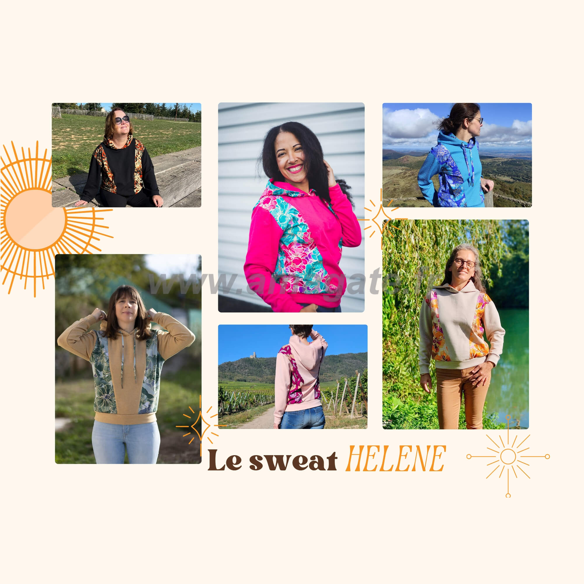 Hélène - Sweat - Taille 32 à 56 - PDF