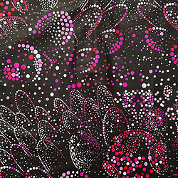 Tissu - Wax 100% coton - Graphiques - Violet / Rose / Rouge