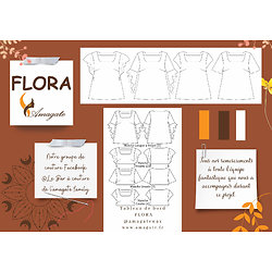 Flora - Top - Taille 32 à 56 - Pochette