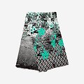 Coupon de tissu - Wax 100% coton - Confiance - Vert / Noir / Doré