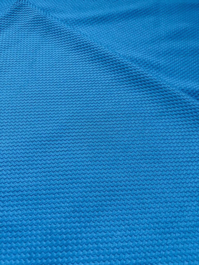 Jersey - Nid d'abeille - Uni - Bleu turquoise