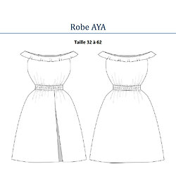 Aya - Robe - Taille 32 à 62 - PDF