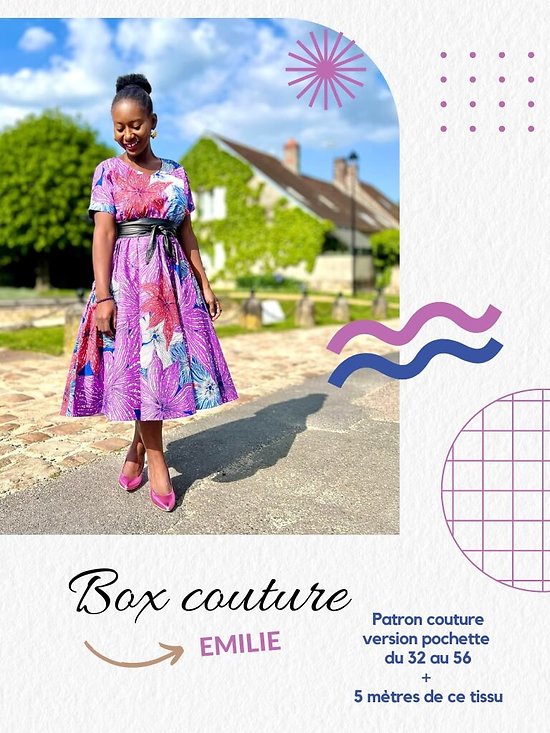 Box Couture - Emilie - Robe - Taille 32 à 56 - Amandine