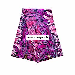 Tissu - Wax 100% coton - Koffikro-Afféma - Violet / Prune