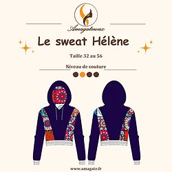 Hélène - Sweat - Taille 32 à 56 - Pochette