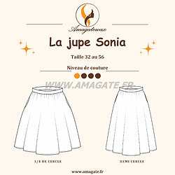 Sonia - Jupe - Taille 32 à 56 - PDF