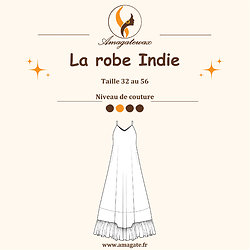 Indie - Robe - Taille 32-56 - PDF
