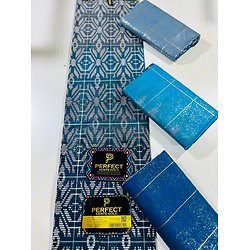 Tissu - Wax 100% coton - Kenté - Nuances de bleu