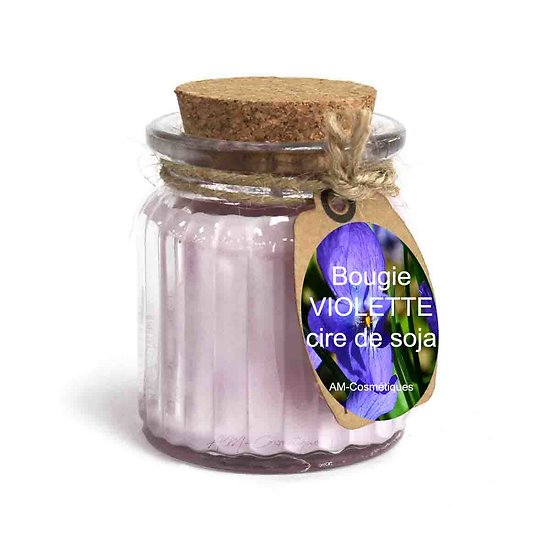 Bougie Violette cire de soja profitez du parfum doux et naturel