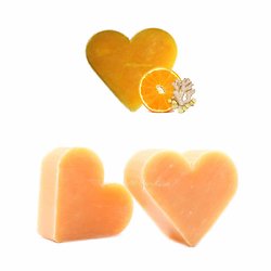 Savon coeur Orange et Gingembre 20g soap fruité chaleureux
