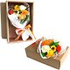 Bouquet Orange et Jaune avec fleurs de savon dans boite bain