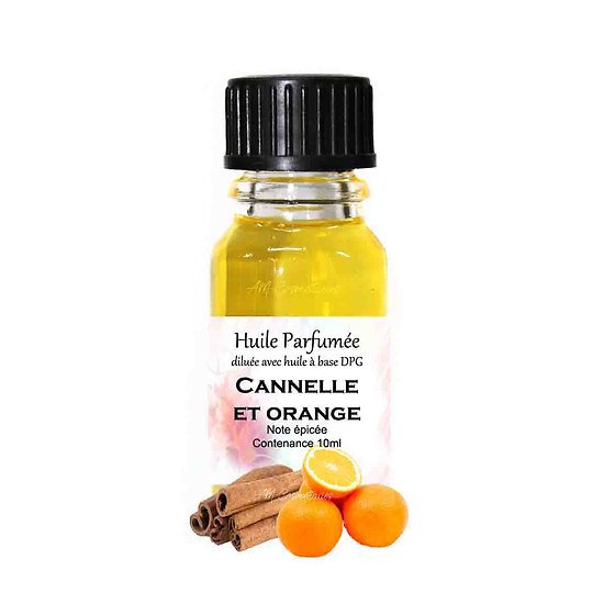 Huile parfumée Cannelle et Orange note épicée parfum d'ambiance