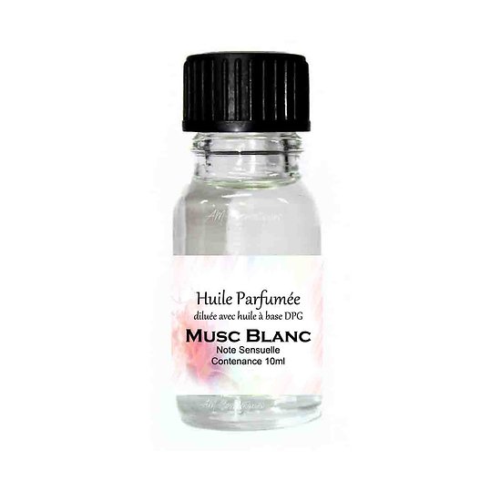 Huile parfumée Musc Blanc note sensuelle 10ml parfum ambiance