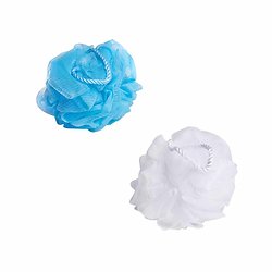 Fleur de douche Blanche ou Bleu ultra-douce nettoyer ou gommer