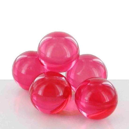 Perle de bain parfumée Passion ronde en rose translucide