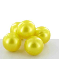 Perle de bain parfumée Chèvrefeuille ronde en jaune nacré