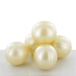 Perle de bain parfumée Coco perle ronde et blanc nacré