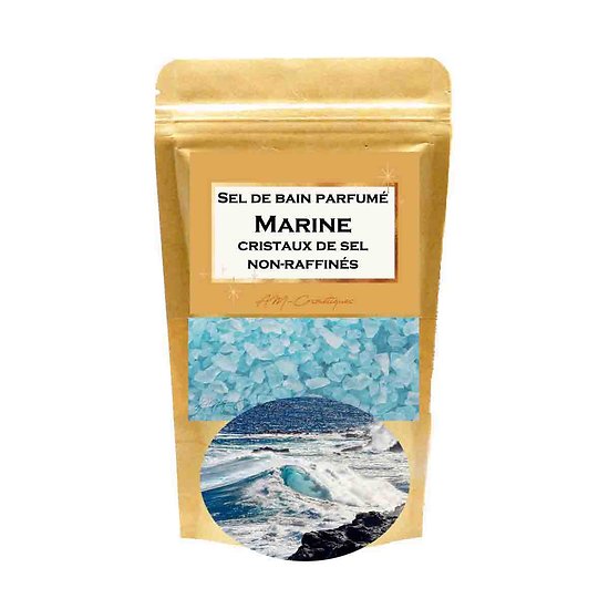 Sel de bain parfumé Marine relaxant cristaux de sel non-raffinés