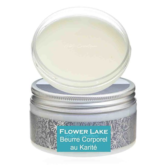 Beurre corporel au karité Flower Lake 180g une peau hydratée
