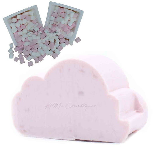 Savon Guimauve mini gourmandise forme nuage coloris rose