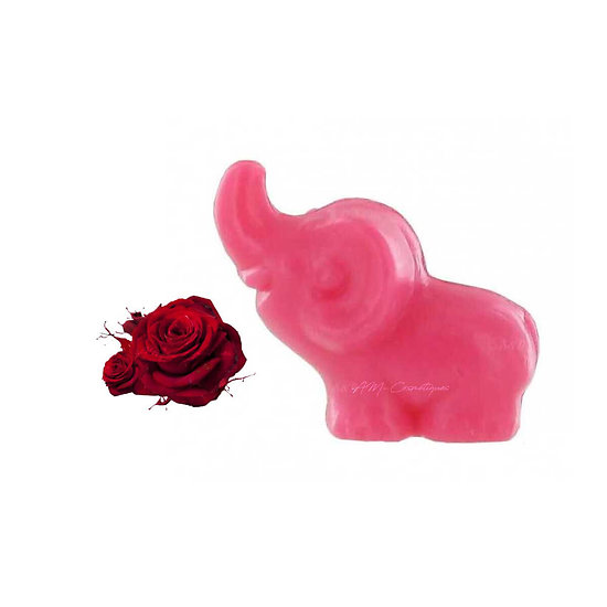 Savon Eléphant fantaisie parfumé à la Rose 25g soap rose