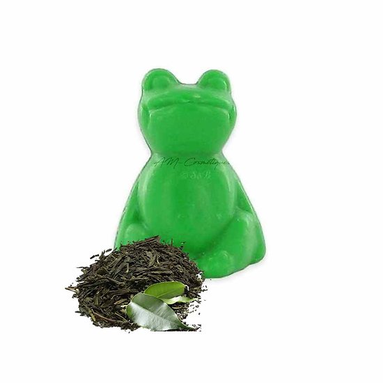 Savon Grenouille parfumé Thé Vert fantaisie 25g vert soap