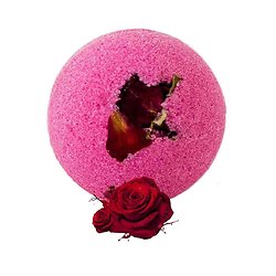 Boule de bain arôme Rose Rouge 125g romantisme dans bain