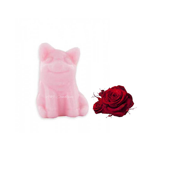 Savon Cochon fantaisie parfumé à la Rose 25g soap rose