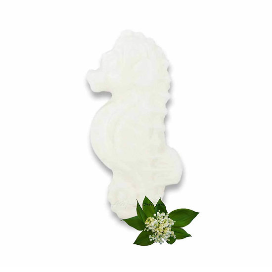 Savon Hippocampe fantaisie parfumé Muguet 30g blanc