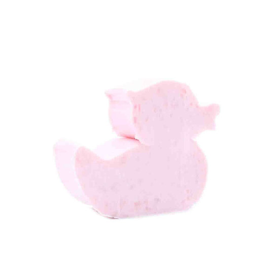 Mini savon invité Bubble Gum forme canard coloris rose