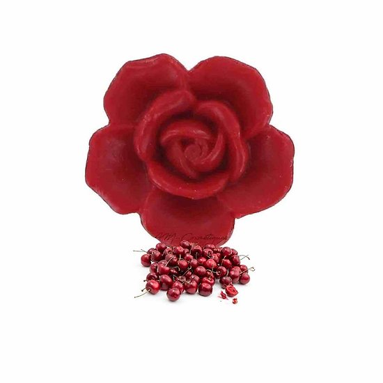 Savon Rose fleur fantaisie parfumé Cerise 25g rouge soap