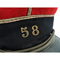 Képi foulard adjudant 58ème infanterie France ww1