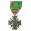 Médaille Croix de guerre 1 blessure France ww1